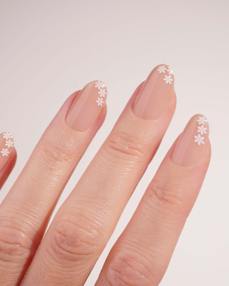 Flower Power Medium Round Soft Gel Press Ons - Doonails Switzerland