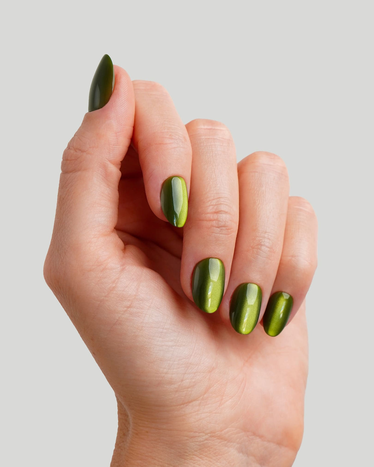 Olive You Short Round Soft Gel Press Ons