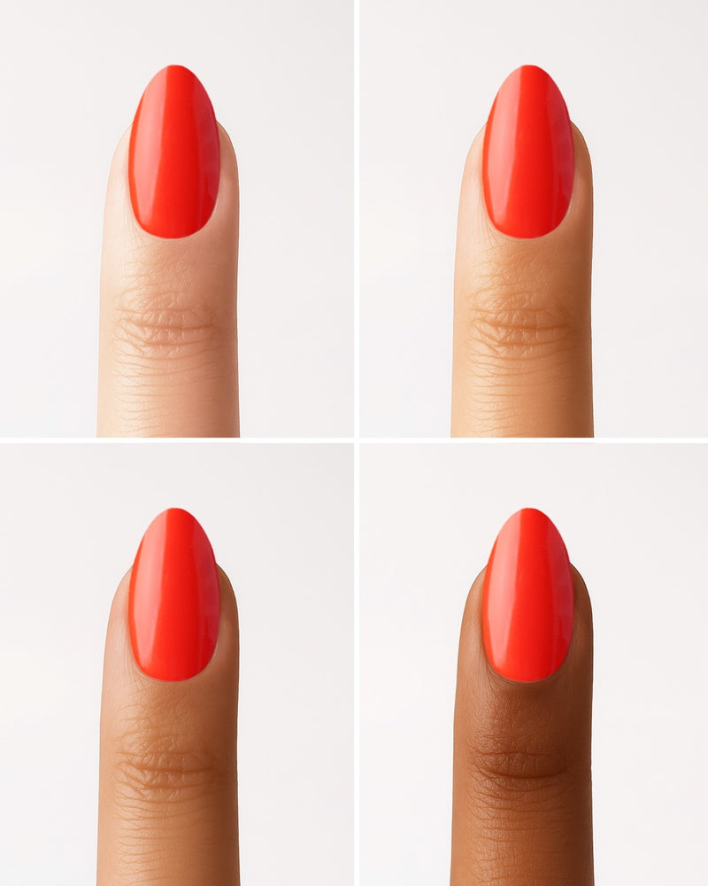 On Fire Short Almond Soft Gel Press Ons - Doonails Switzerland