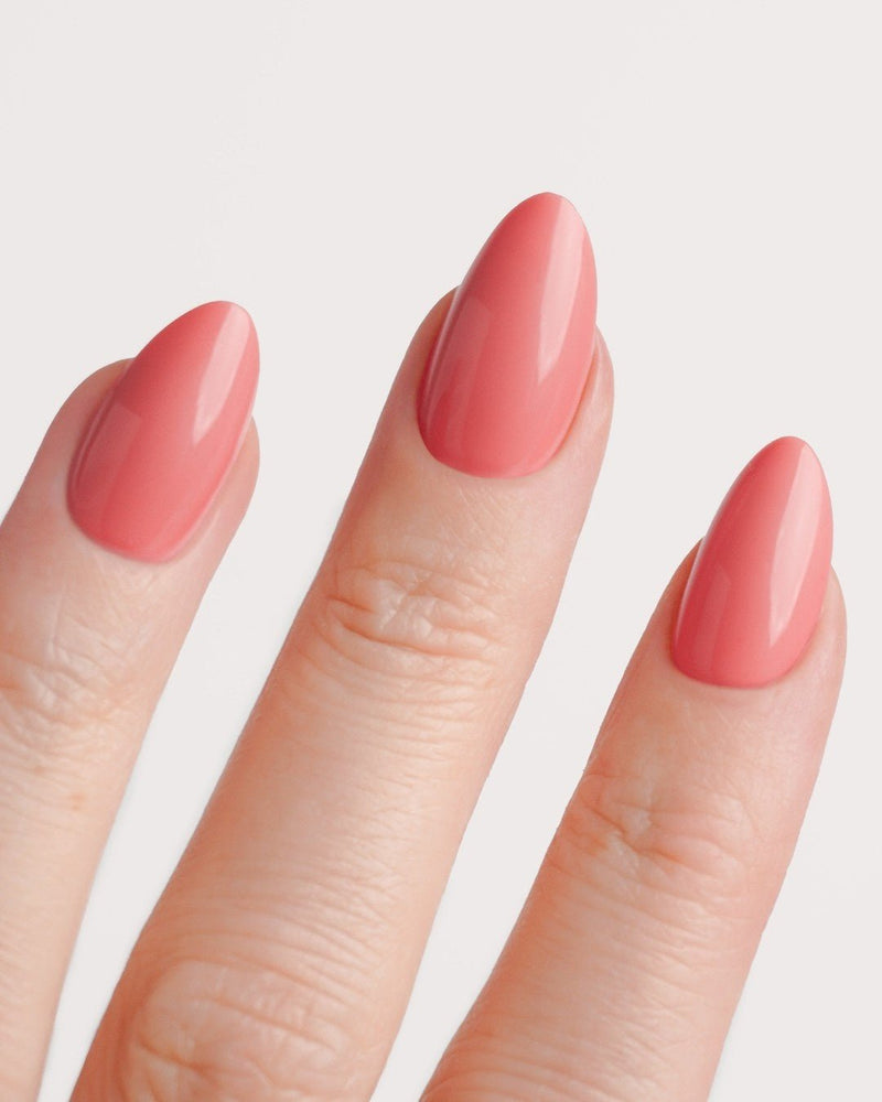 Peach Please Short Almond Soft Gel Press Ons - Doonails Switzerland