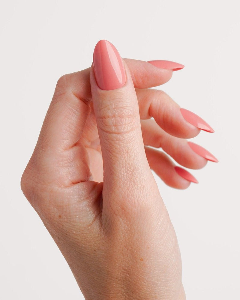 Peach Please Short Almond Soft Gel Press Ons - Doonails Switzerland