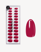 Raspberry Short Almond Soft Gel Press Ons 