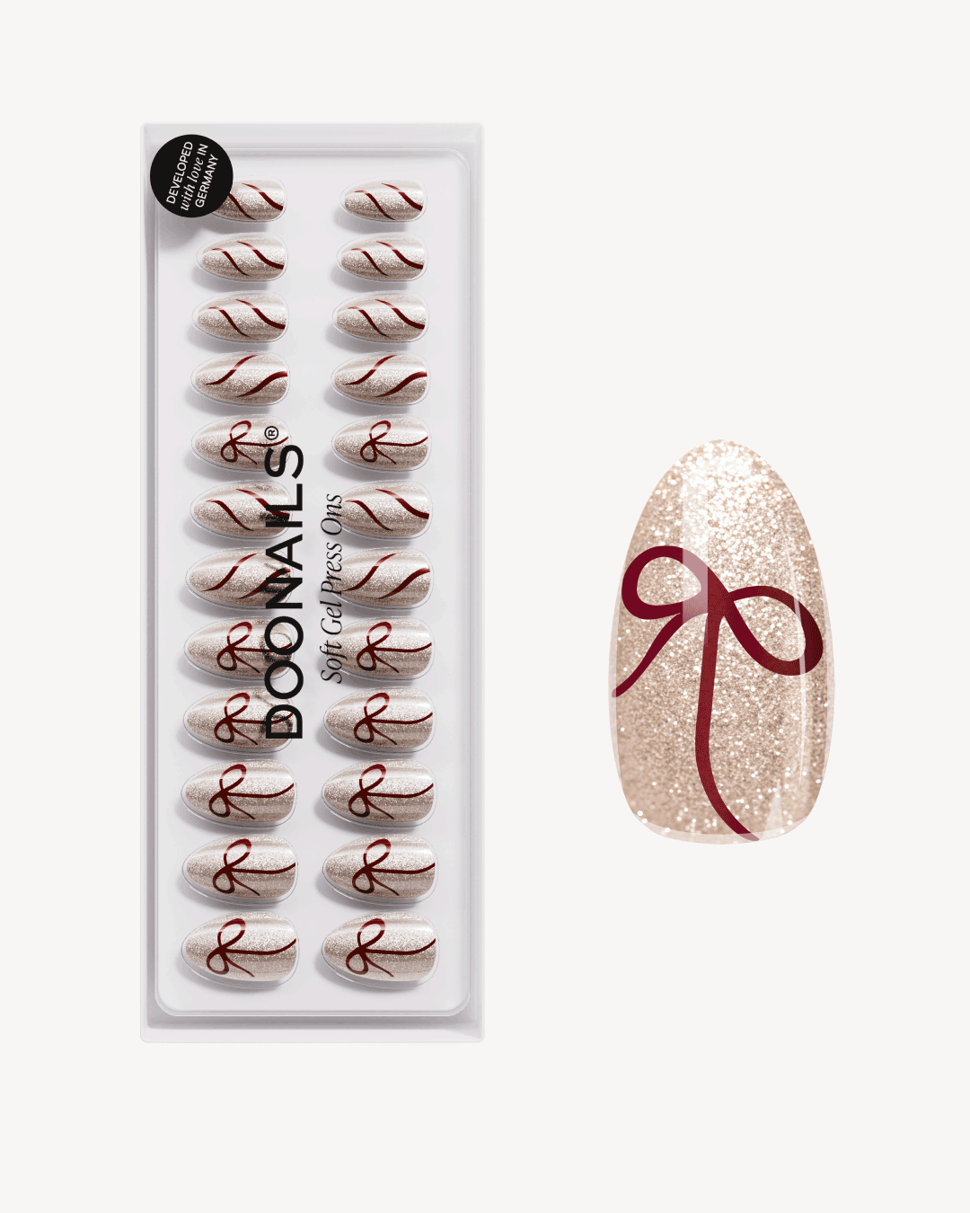 Red Bow Cat Eye Limited Edition Soft Gel Press Ons Switzerland