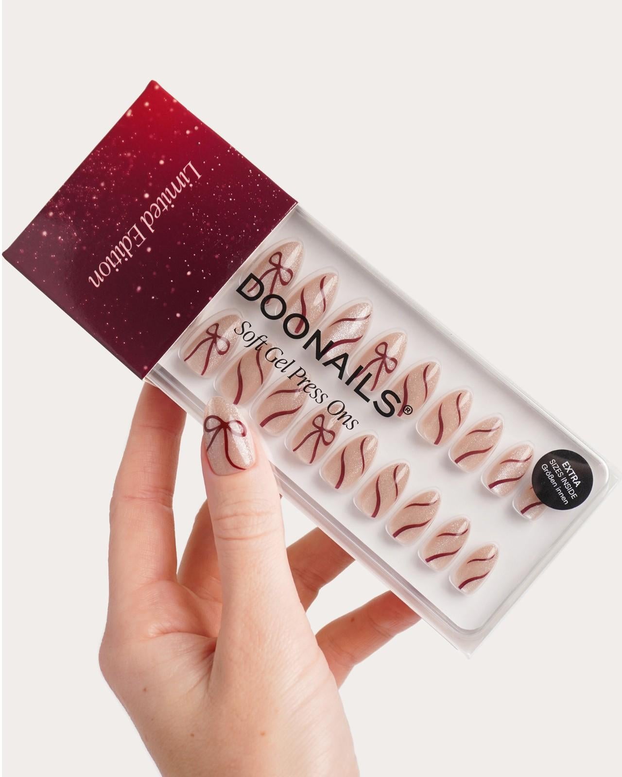 Red Bow Cat Eye Limited Edition Soft Gel Press Ons Switzerland