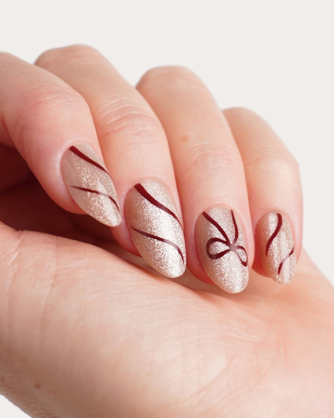 Red Bow Cat Eye Limited Edition Soft Gel Press Ons Switzerland