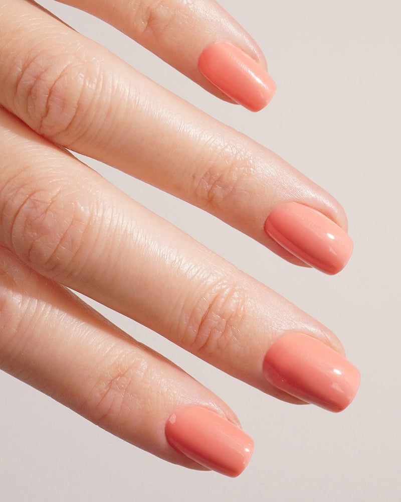 Peach Please Short Square Soft Gel Press Ons - Doonails Switzerland
