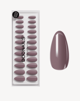 Silent Night Mauve Medium Almond Soft Gel Press Ons