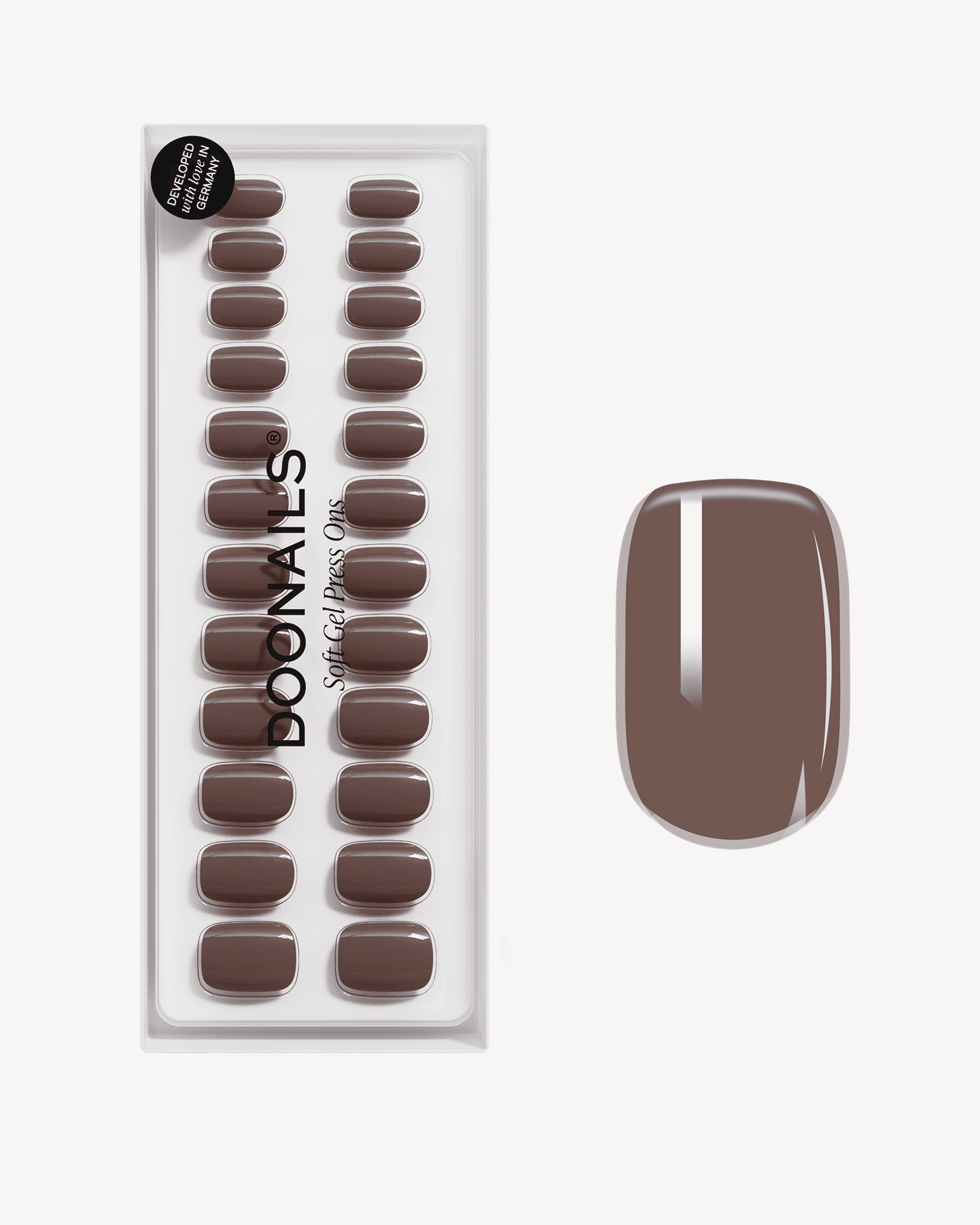 Truffle Short Square Soft Gel Press Ons