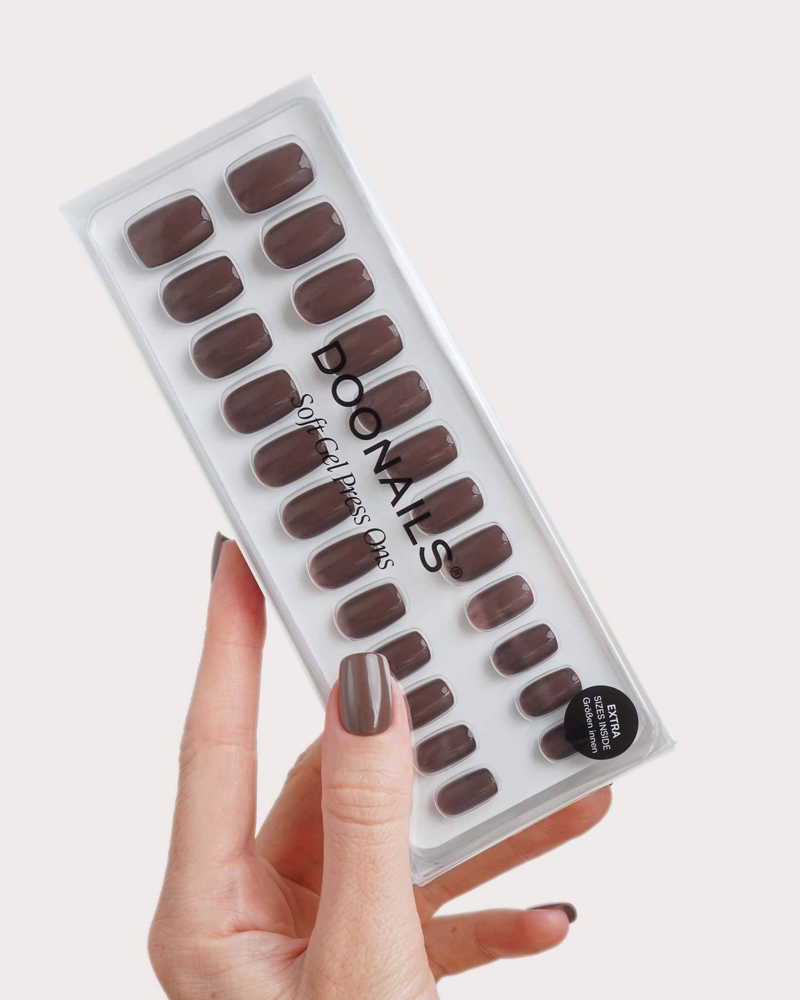 Truffle Short Square Soft Gel Press Ons