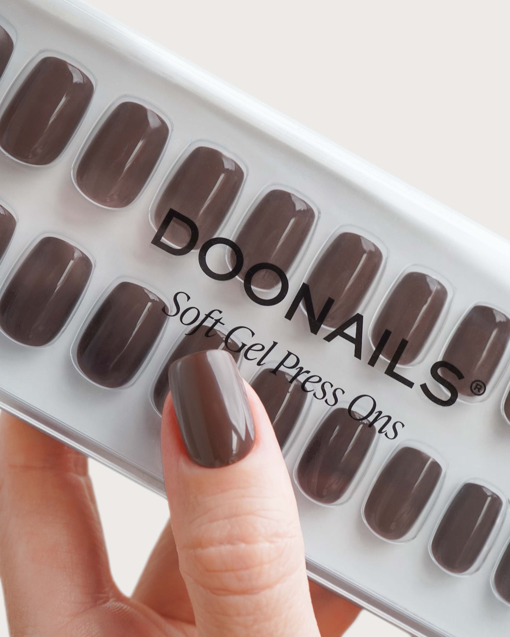 Truffle Short Square Soft Gel Press Ons