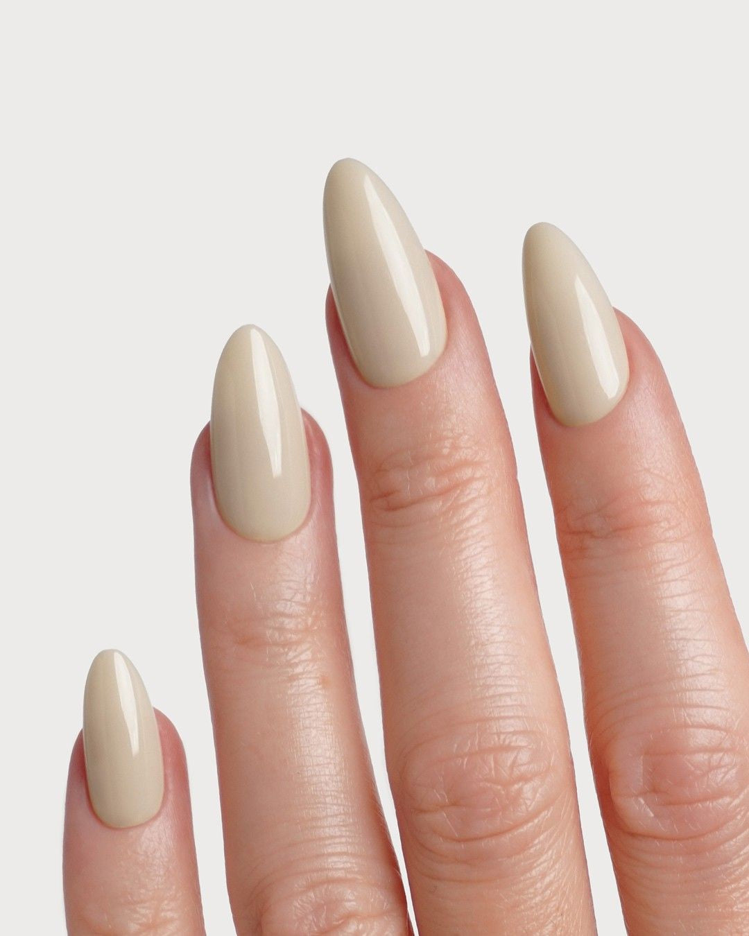 Vanilla Medium Almond Soft Gel Press Ons - Switzerland