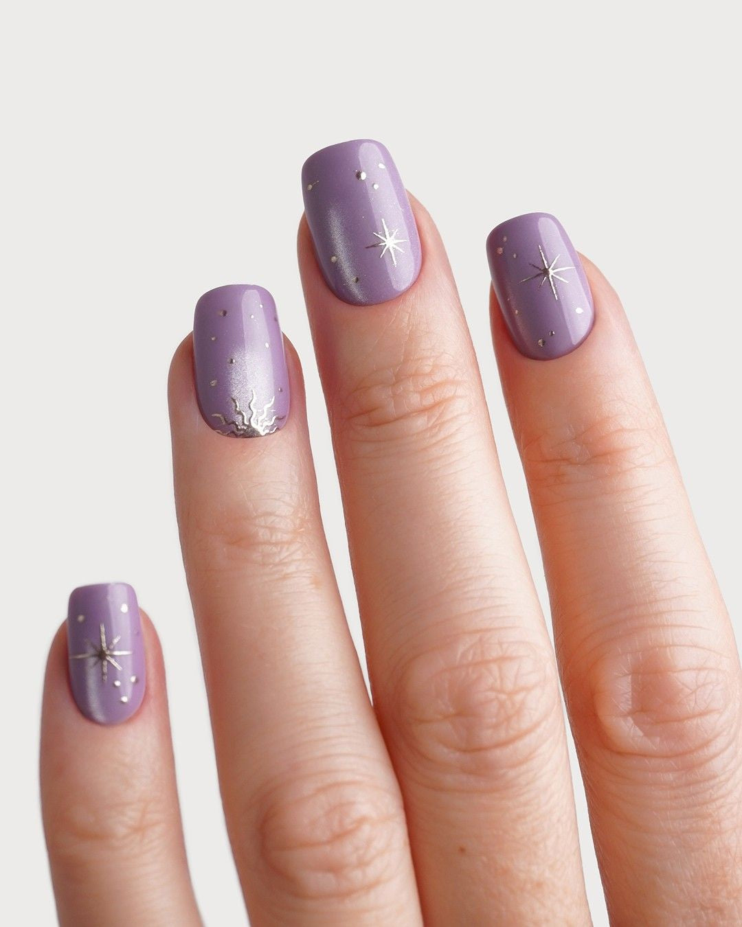 Violet Visions Short Square Soft Gel Press Ons
