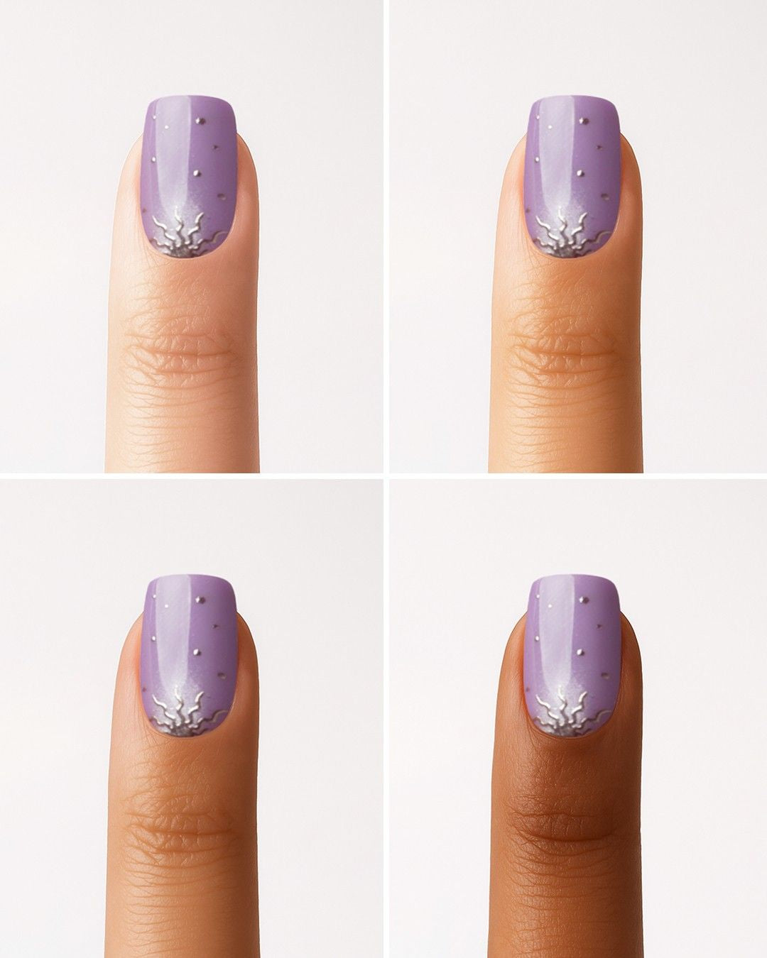 Violet Visions Short Square Soft Gel Press Ons