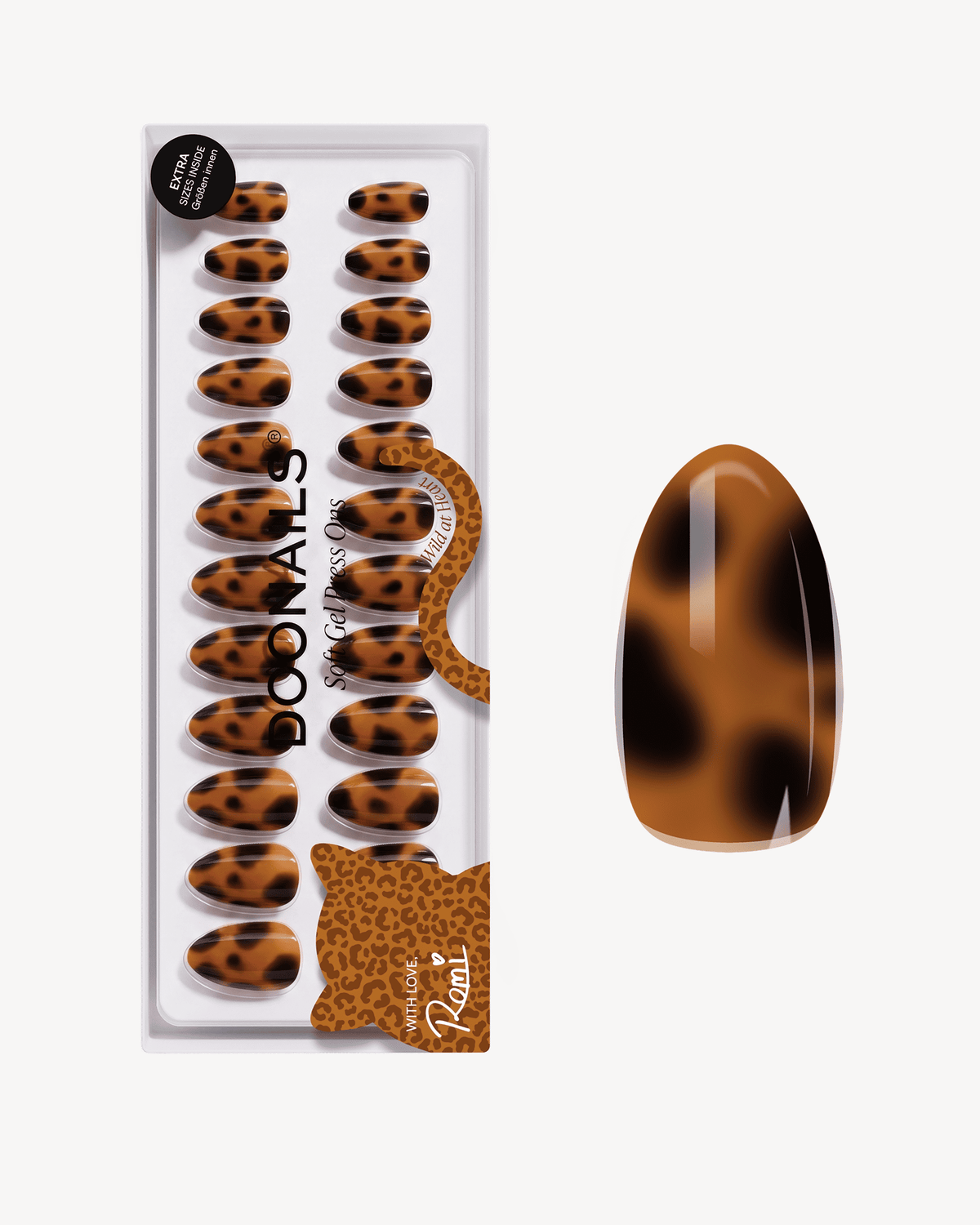 Wild Heart Short Almond Soft Gel Press Ons