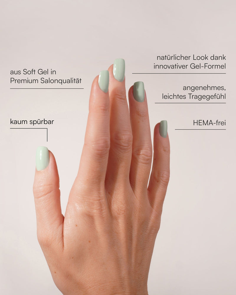 Cute Cucumber Short Square Soft Gel Press Ons - Doonails Switzerland