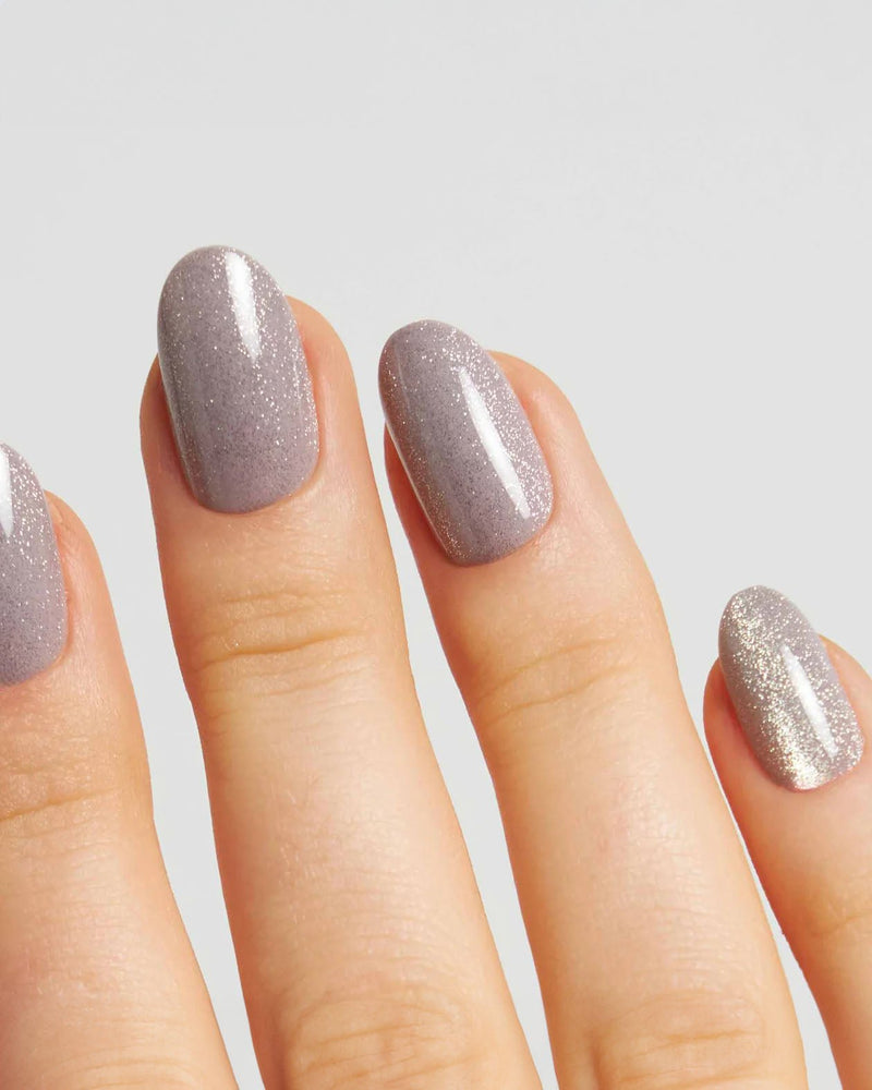 Grey Cat Eye Medium Round Soft Gel Press Ons - Doonails Switzerland