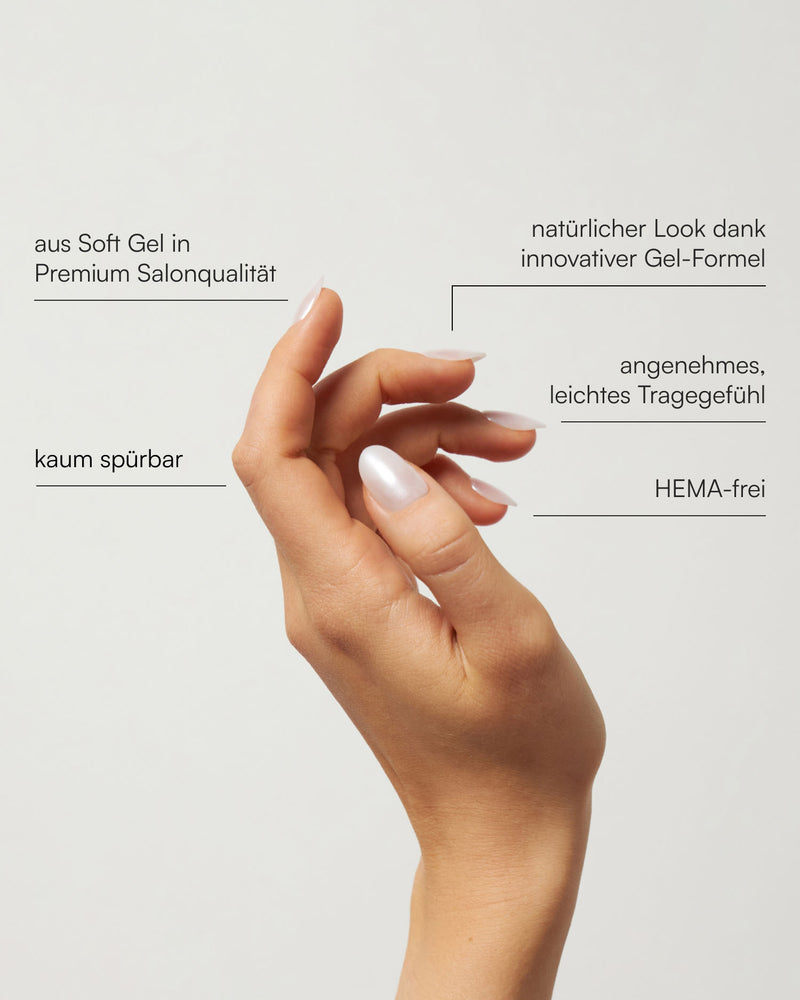 Milkshake Medium Round Soft Gel Press Ons - Doonails Switzerland