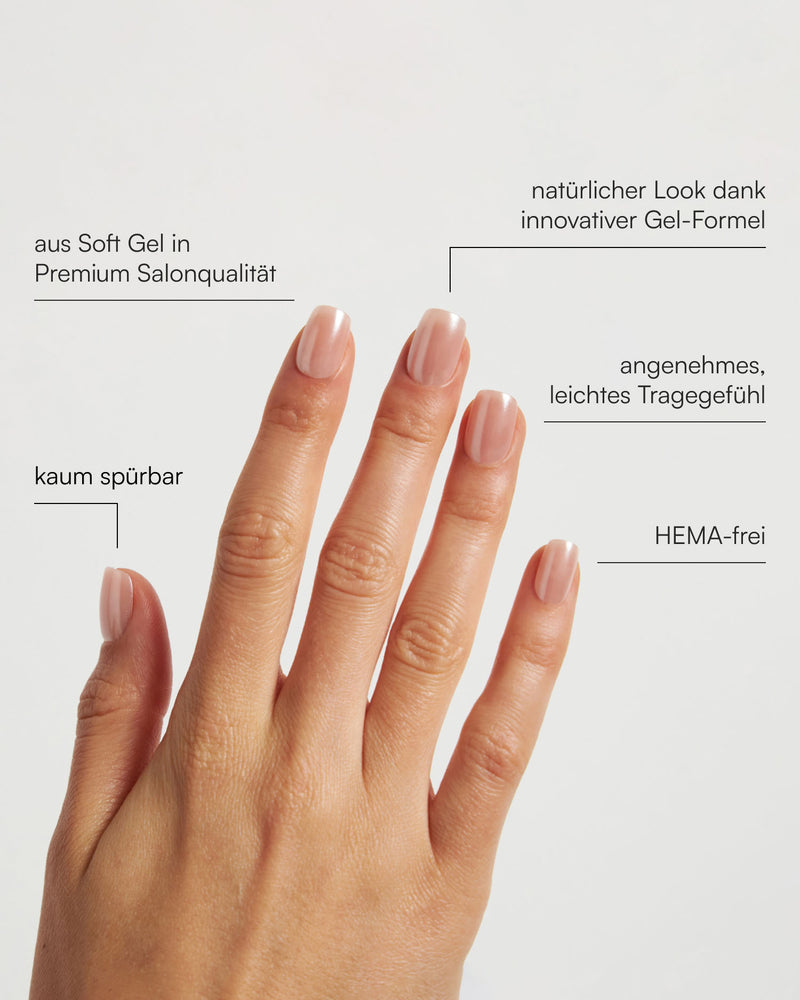 Prosecco Short Square Soft Gel Press Ons - Doonails Switzerland