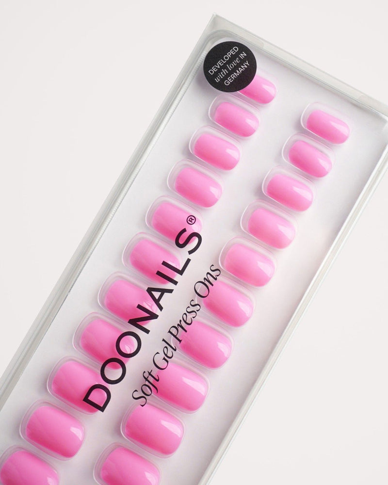 Barbie Girl Extra Short Square Soft Gel Press Ons - Doonails Switzerland