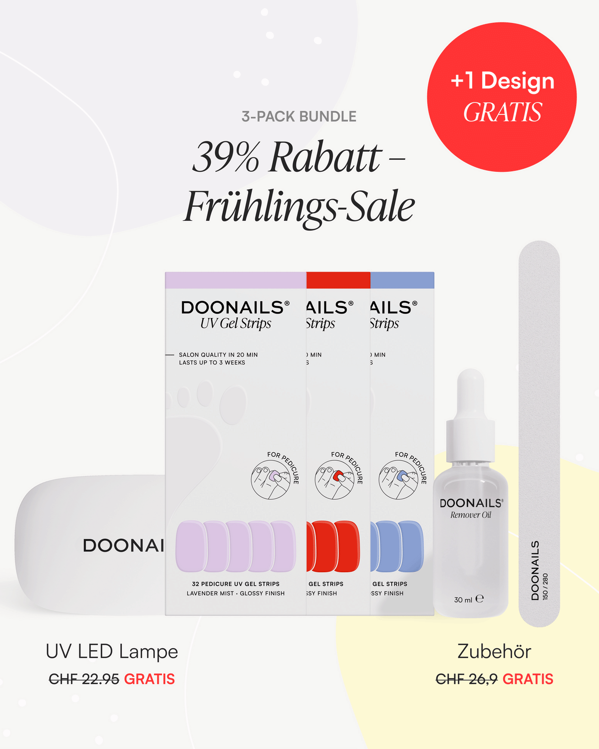 Frühlings Starter Set - Pediküre Gel Strips