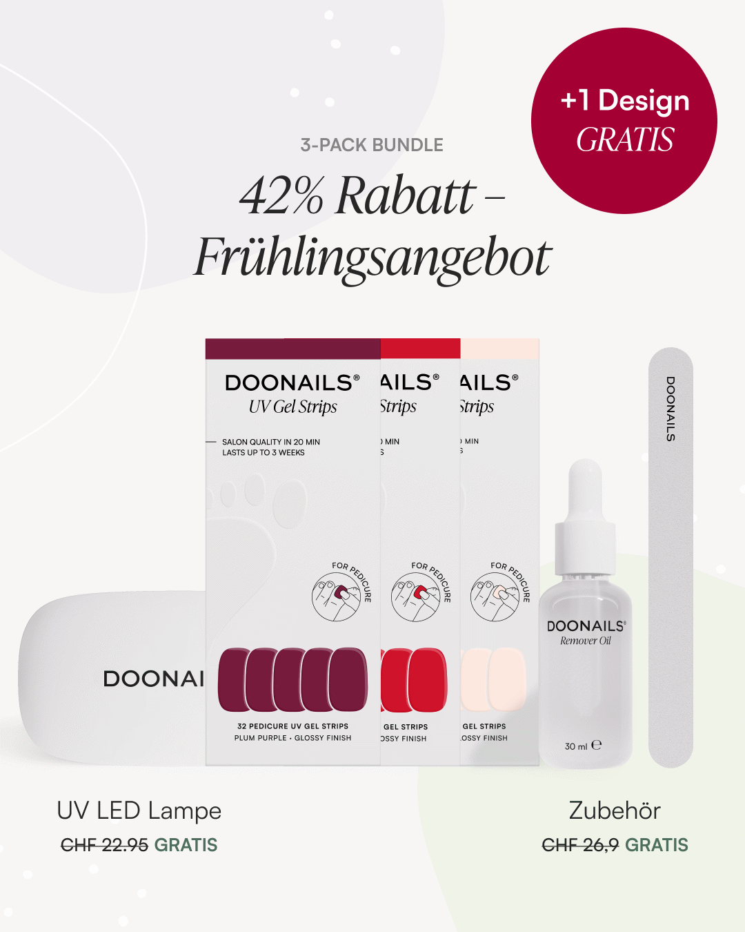 Frühlings Starter Set - Pediküre Gel Strips