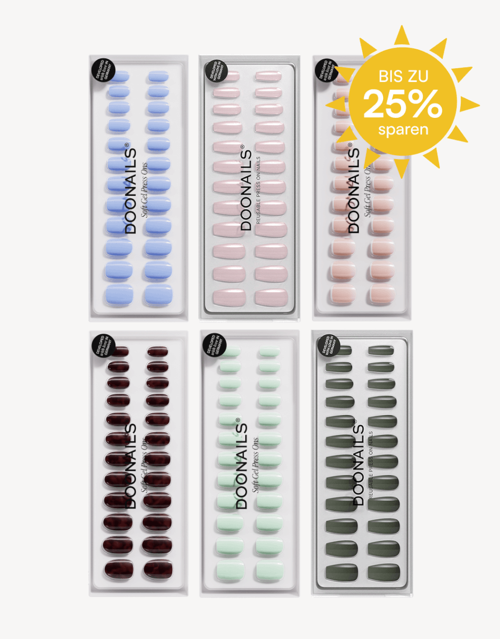 Farben Spar-Bundle - Soft Gel Press Ons