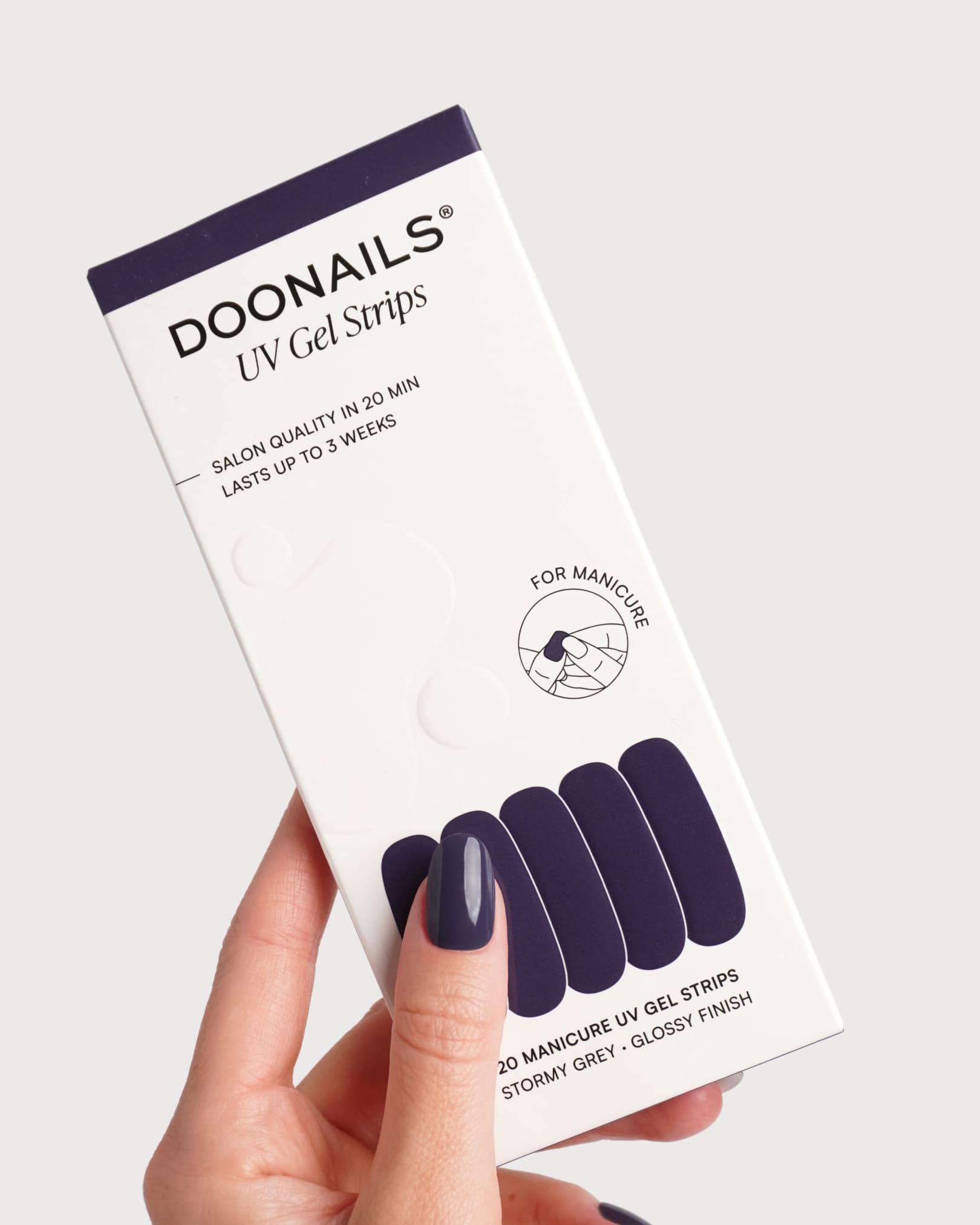 Stormy Grey Gel Strips - Doonails Switzerland