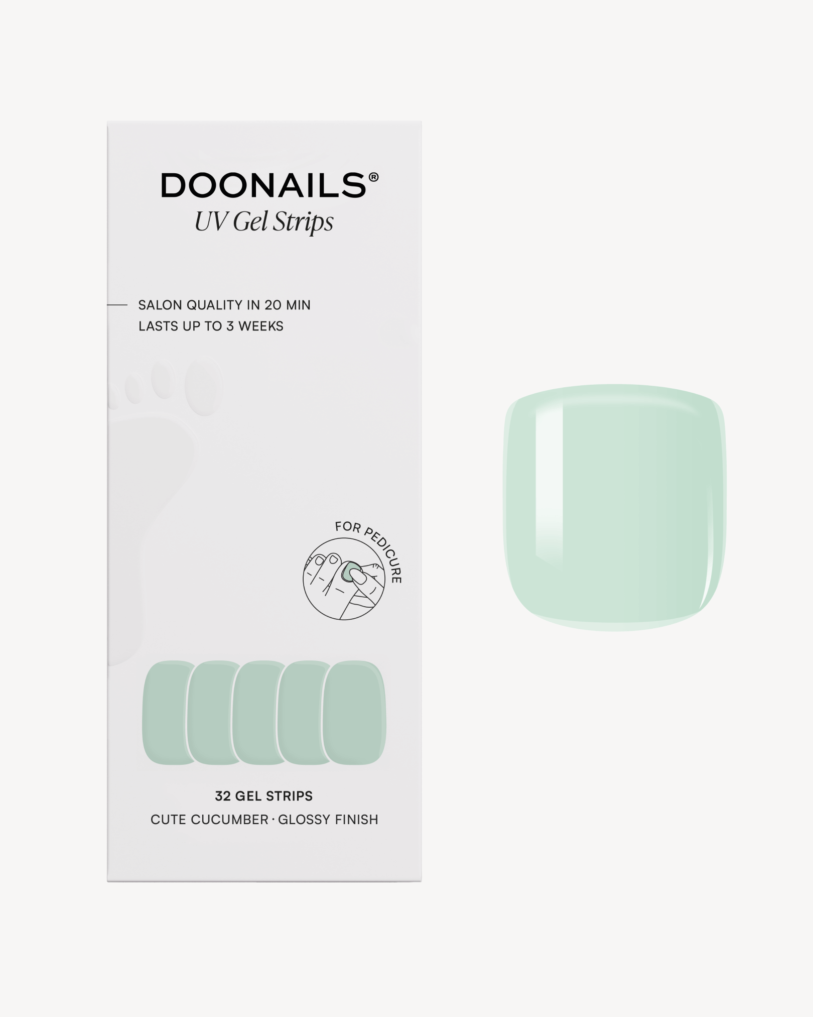 Cute Cucumber Pediküre Gel Strips