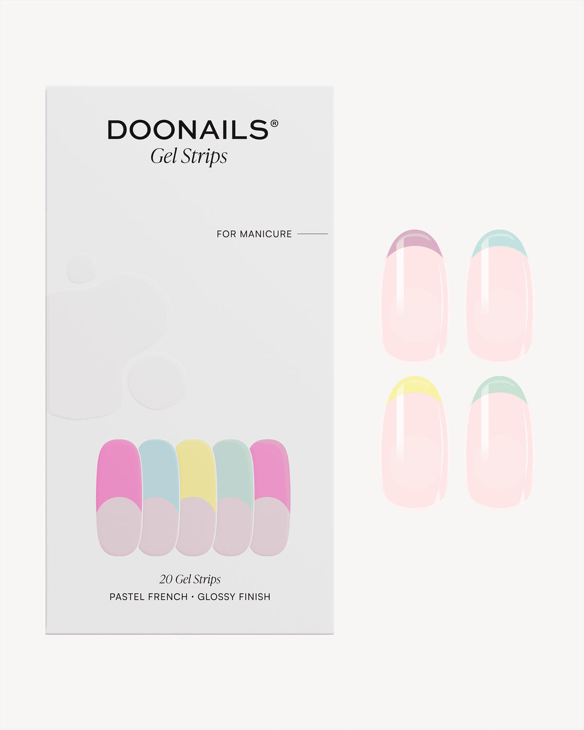 Pastel French UV Gel Strips