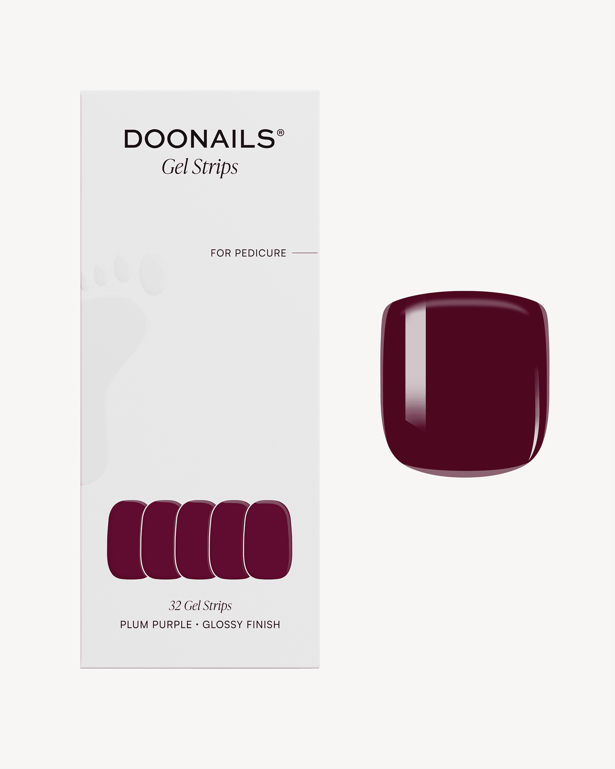 Plum Purple Pediküre UV Gel Strips
