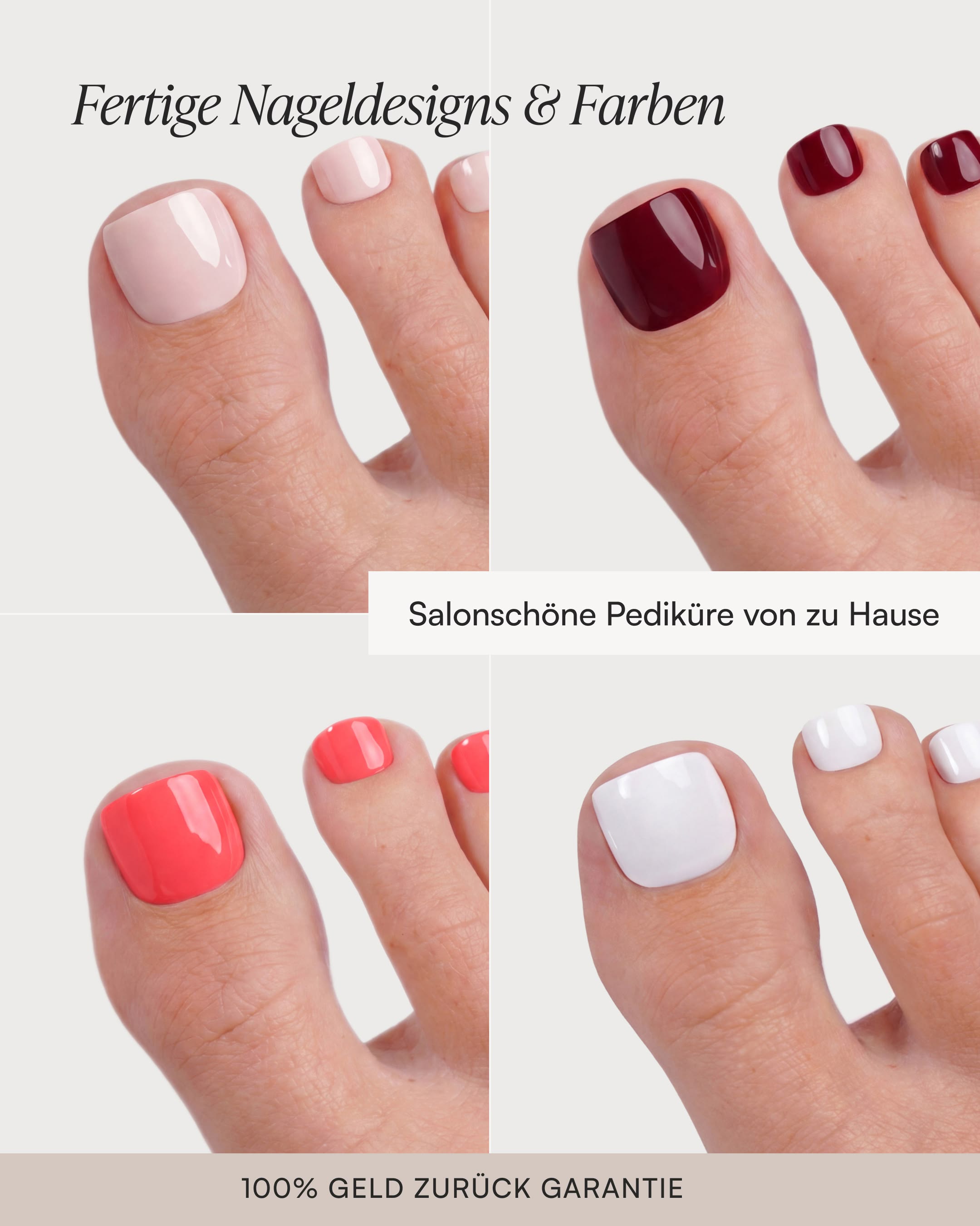 Sommer Starter Set - Pediküre Soft Gel Press Ons