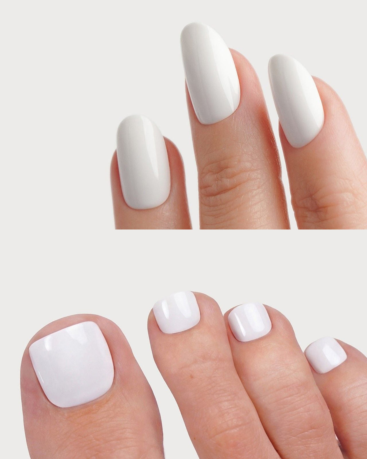 Snow White Medium Round Mani & Pedi Set