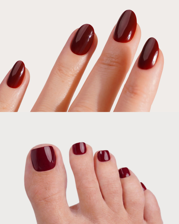 Love Paris Short Round Mani & Pedi Set - Soft Gel Press Ons