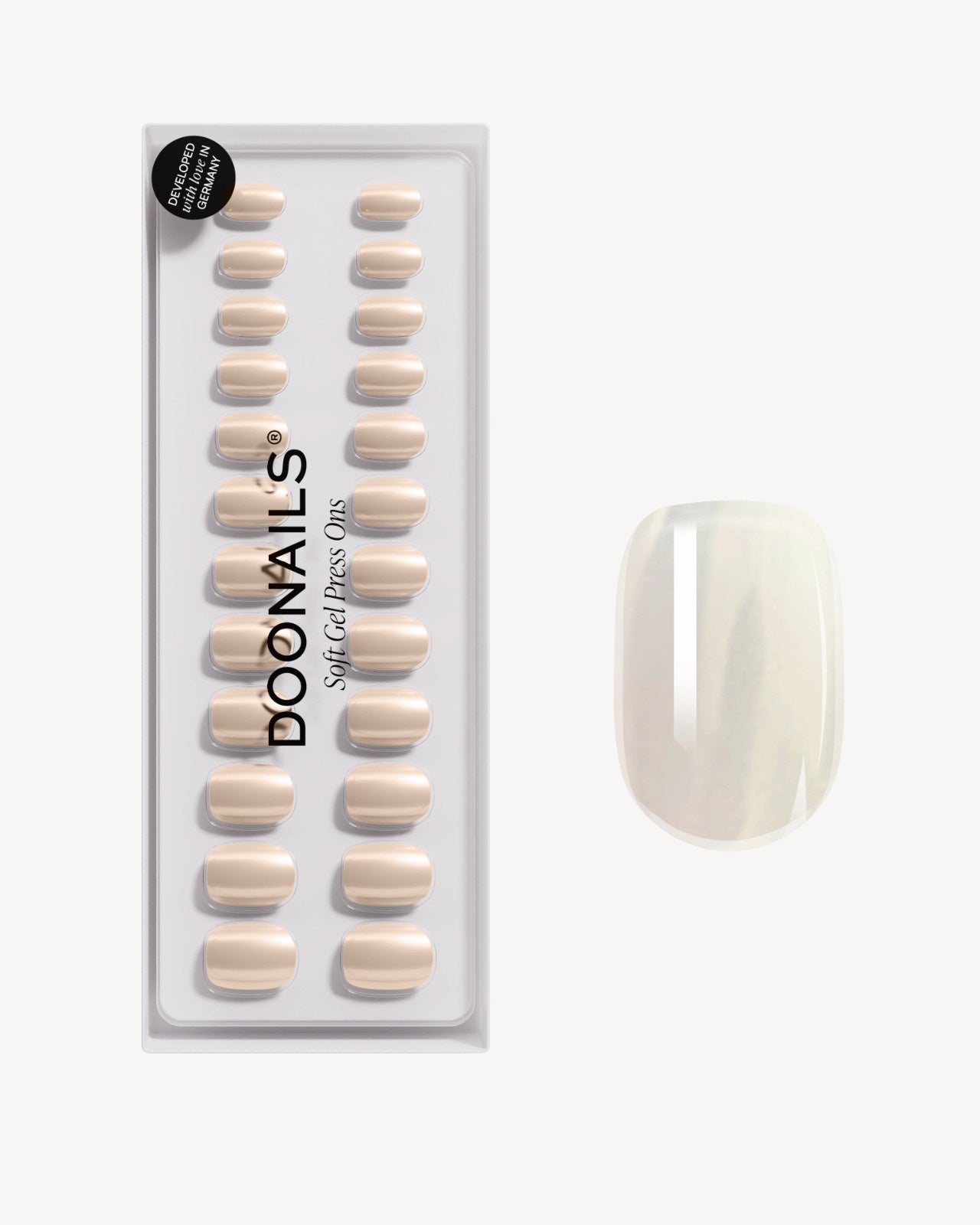 Toffee Extra Short Square Soft Gel Press Ons - Doonails Switzerland