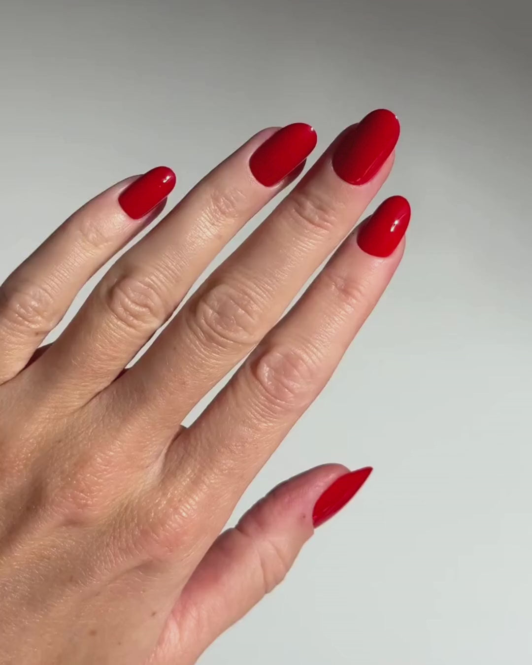 Rose Red Medium Round Soft Gel Press Ons