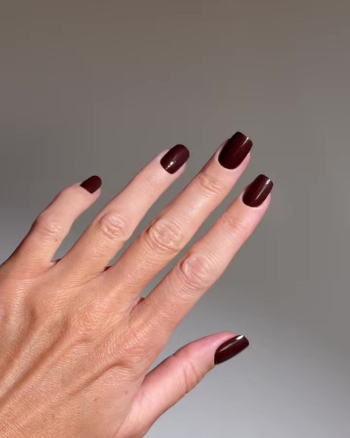 Cafe Noir Short Square Soft Gel Press Ons