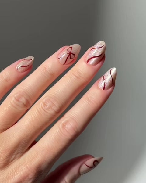 Red Bow Cat Eye Limited Edition Soft Gel Press Ons Switzerland