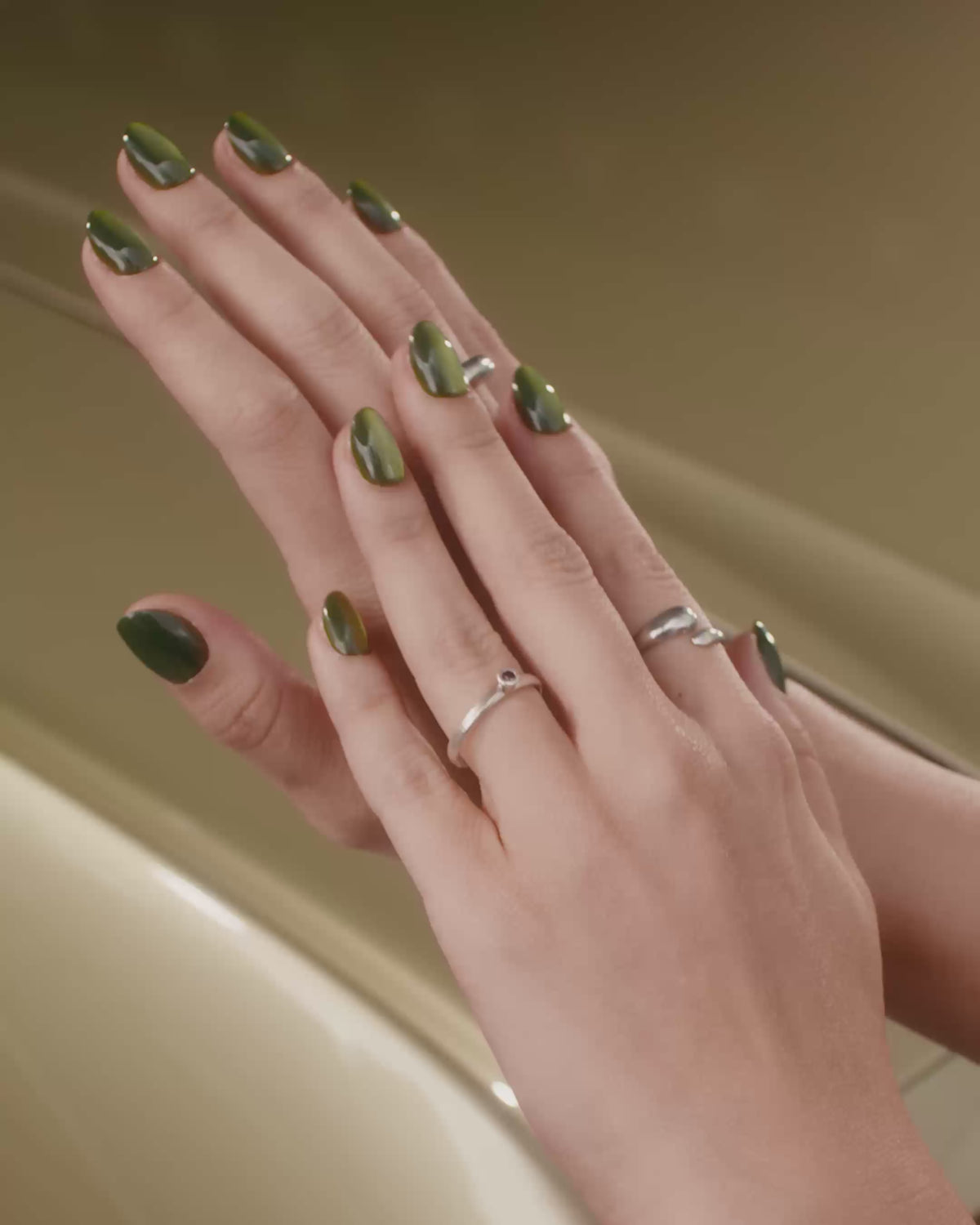 Olive You Short Round Soft Gel Press Ons
