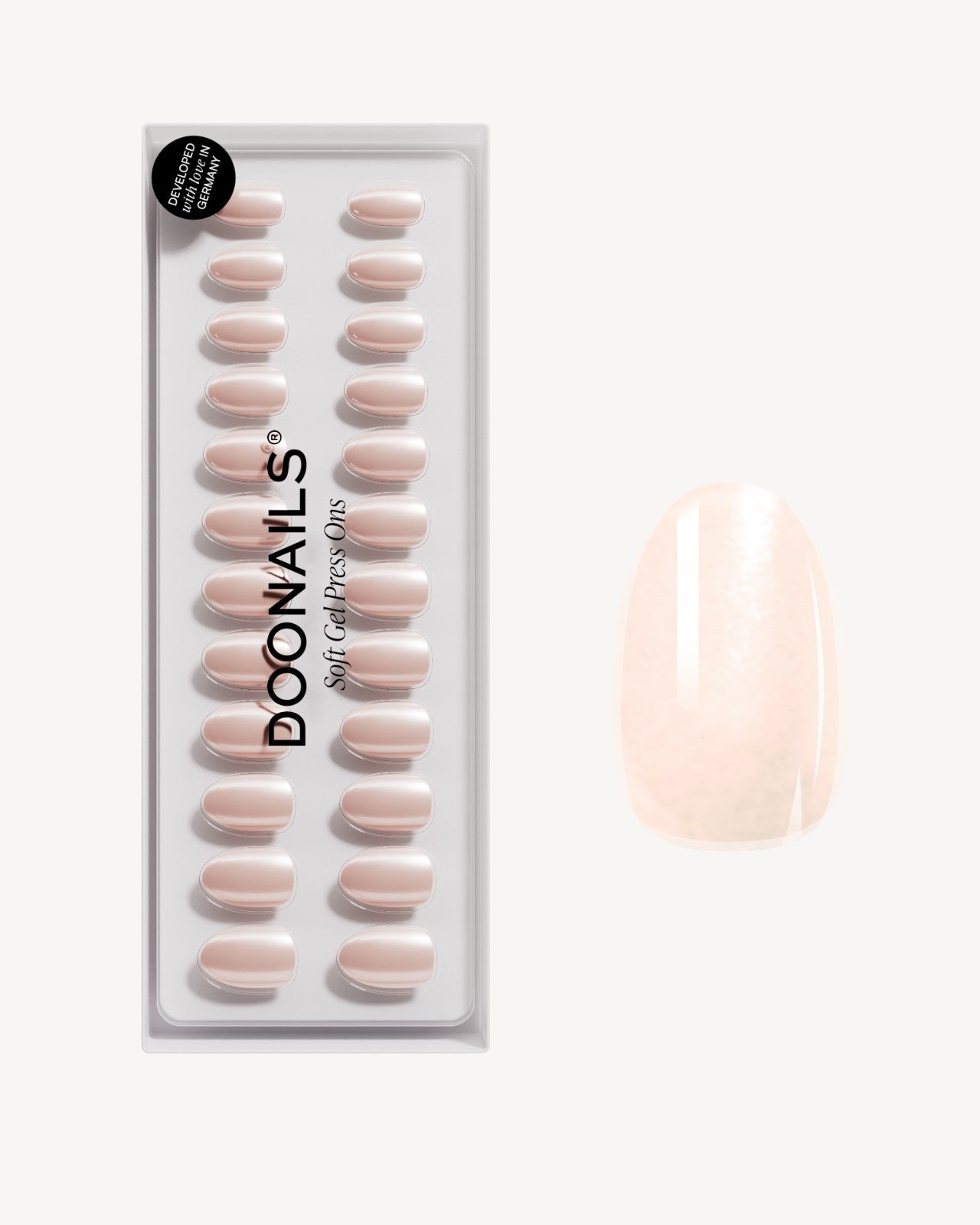 Prosecco Short Round Soft Gel Press Ons - Doonails Switzerland