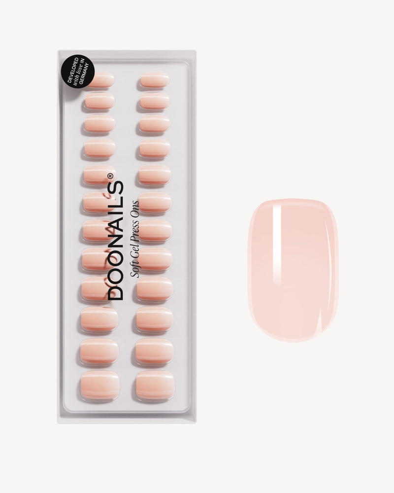 Latte Short Square Soft Gel Press Ons - Doonails Switzerland